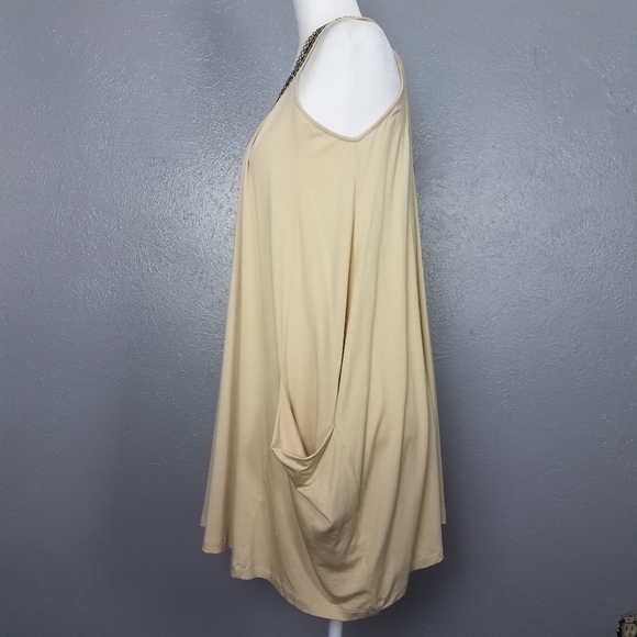 CAbi Beige Beaded Embellished Tunic Size XS Bohemian - Picture 4 of 8